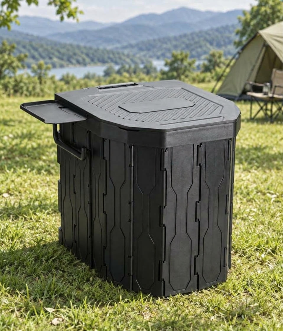 2026 New Widened and Raised Outdoor Folding Toilet Car Mobile Toilet Travel Camping Portable Toilet