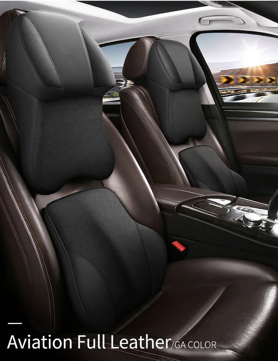 [Full leather on both sides] aviation-grade car neck pillow, memory foam, neck pillow, neck pillow in the car, car seat, neck pillow
