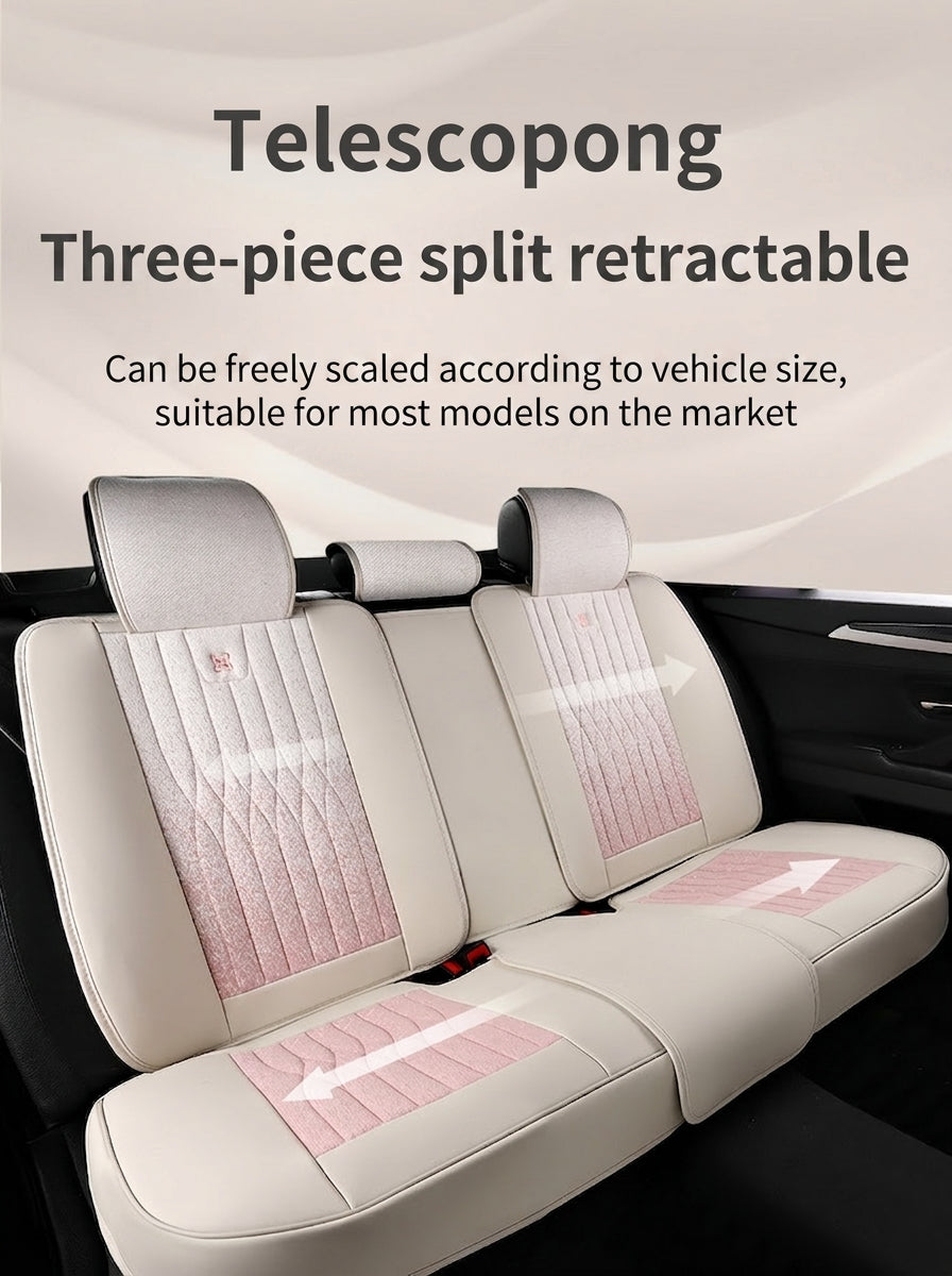 Car seat cushion linen fabric art all-inclusive all-season universal goddess seat cushion 2026 new model interior breathable seat cover wholesale