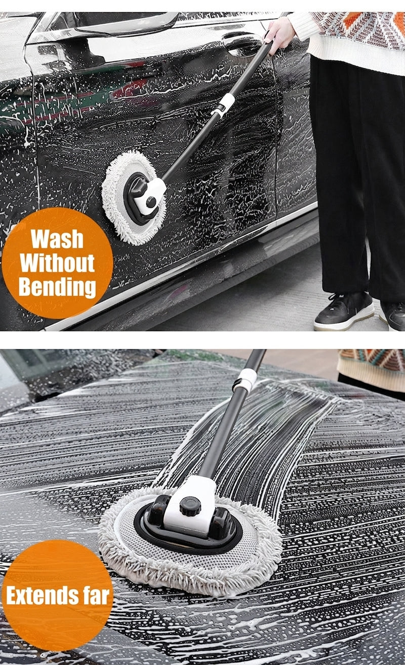 Car Wash Mop Retractable Bending Rod, Car Special Mop, Injury Resistant Car Car Wash Brush, Cleaning Tools, Car Cleaning Tools, Car Polishing Artifact