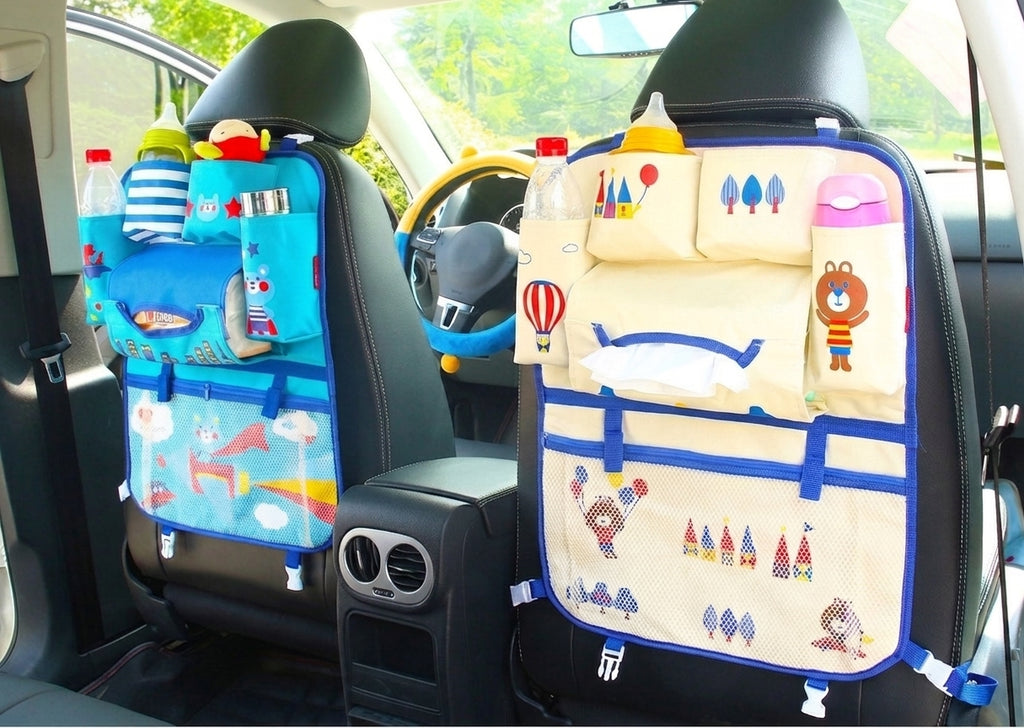 New car seat back bag, Japanese cartoon cute multifunctional storage bag, baby supplies, car storage hanging bag
