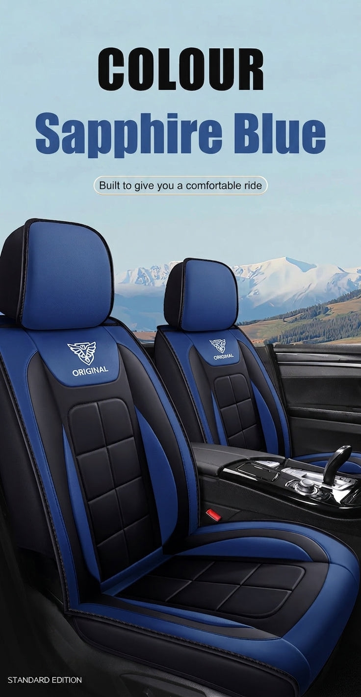 The five-seater car seat cushion is fully surrounded by the all-season universal leather seat cover, which is wear-resistant, dirt-resistant and breathable