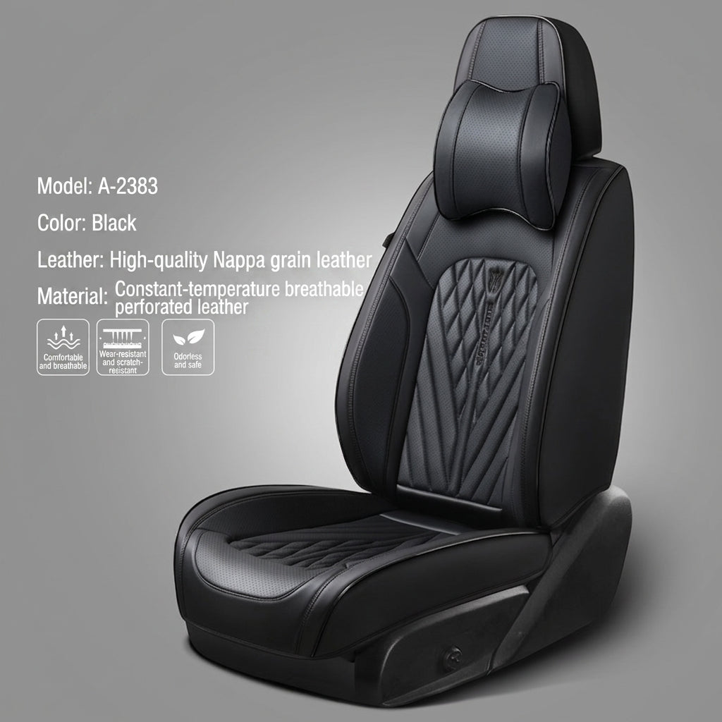Car seat cushion Nappa leather breathable all-season universal seat cover, full-coverage high-end seat cushion car seat protective cover