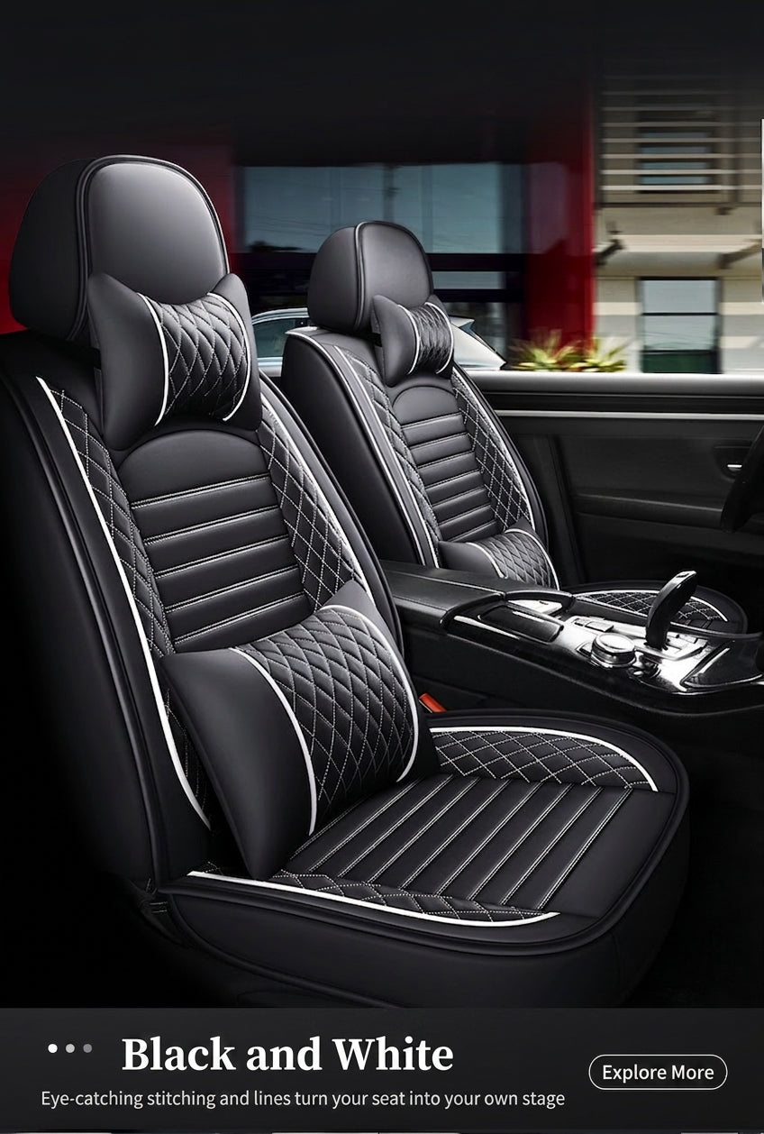 New all-season universal cartoon car seat cushion wholesale, premium feel, full leather, full coverage for small passenger car seat cushions