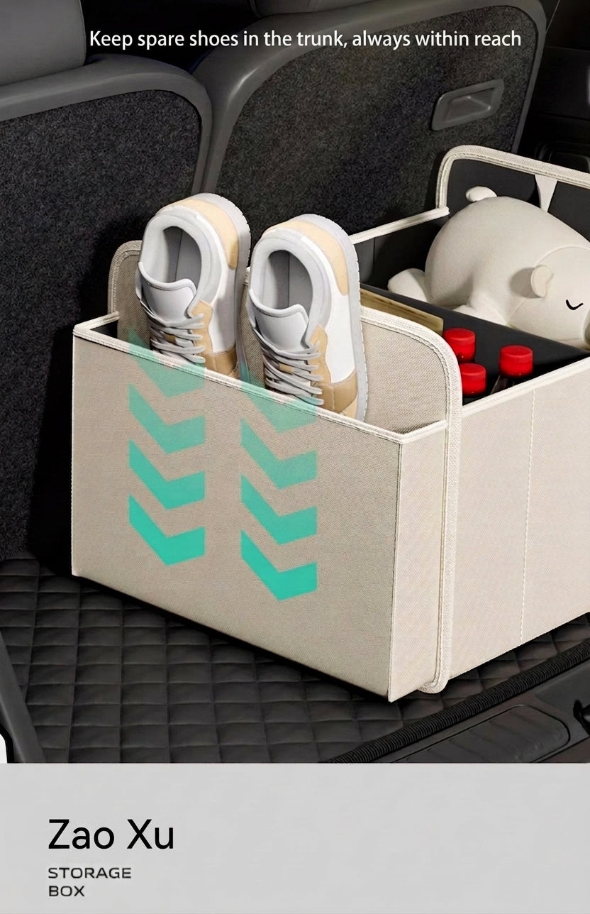 Car trunk storage box, cross-border trunk folding multifunctional Amazon bestseller, self-driving touring in-car storage box
