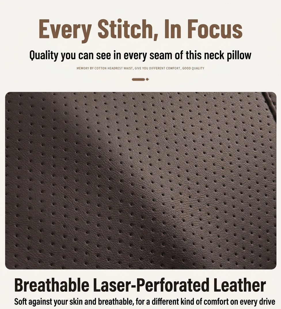[Full leather on both sides] aviation-grade car neck pillow, memory foam, neck pillow, neck pillow in the car, car seat, neck pillow