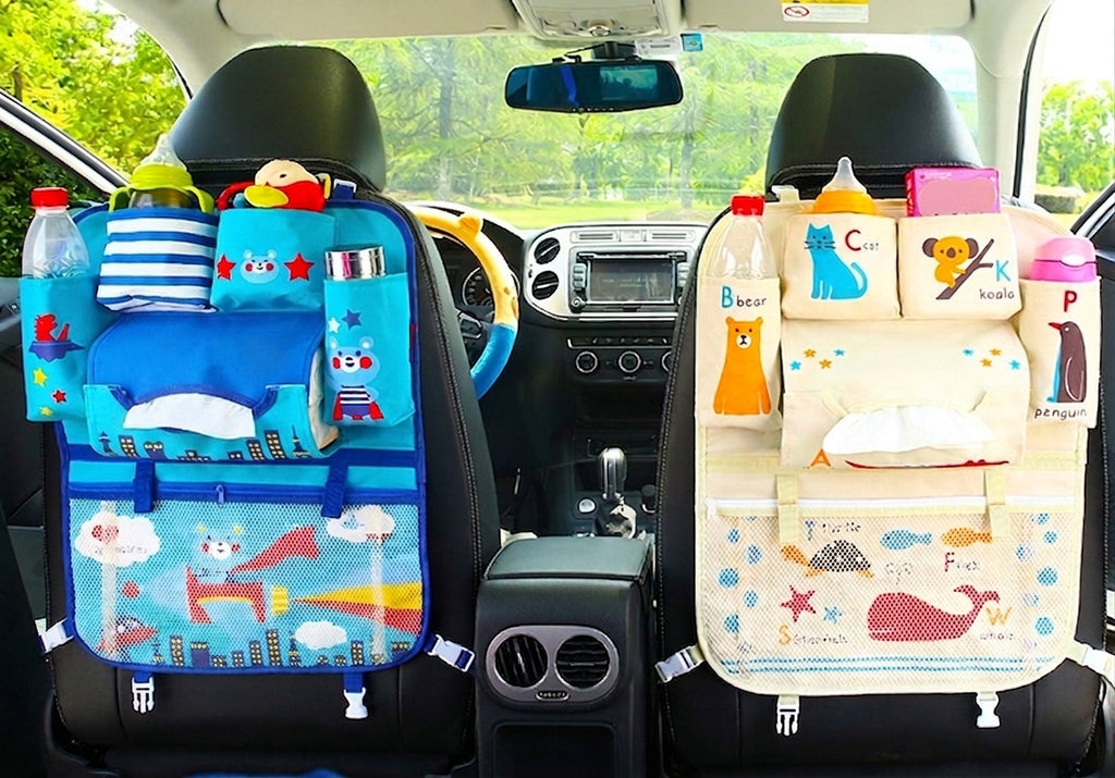 New car seat back bag, Japanese cartoon cute multifunctional storage bag, baby supplies, car storage hanging bag
