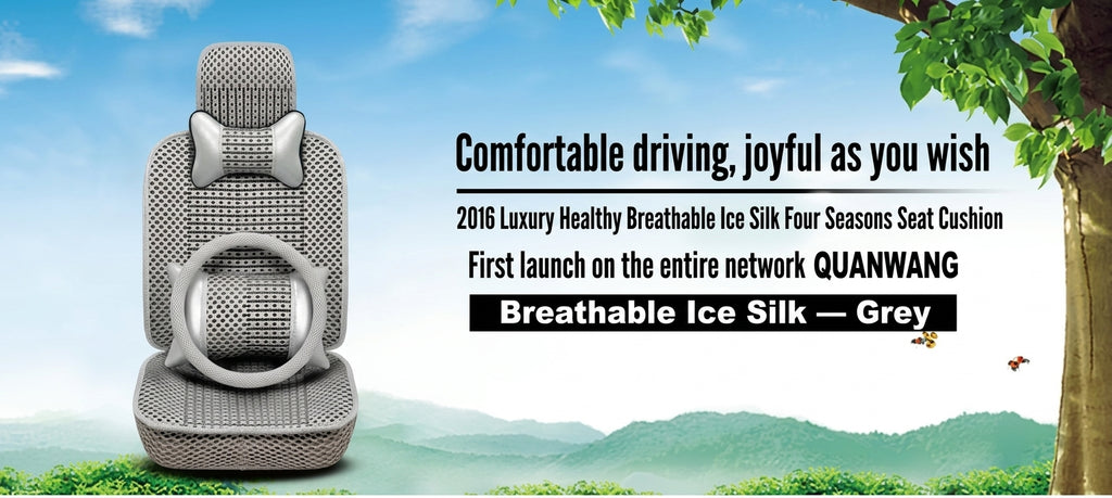 Summer Ice Silk car seat cushion, all-season universal breathable, summer-specific all-encompassing car seat cover, single-seat, five-seater, cross-border design