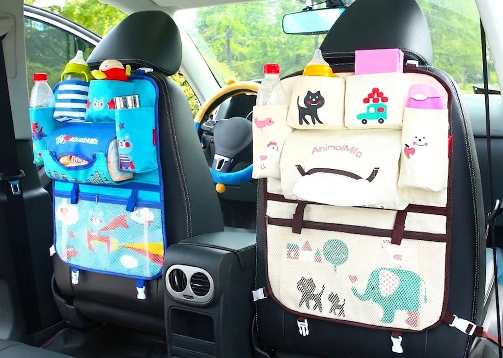 New car seat back bag, Japanese cartoon cute multifunctional storage bag, baby supplies, car storage hanging bag