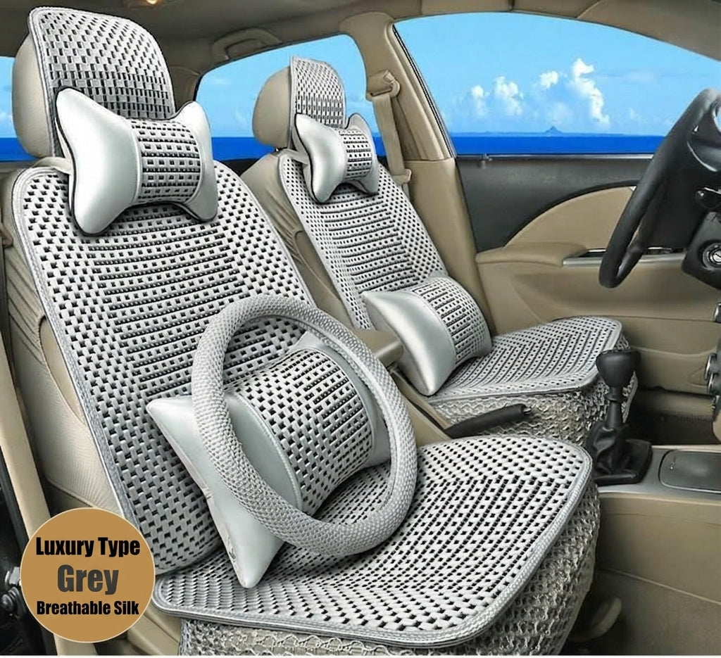 Summer Ice Silk car seat cushion, all-season universal breathable, summer-specific all-encompassing car seat cover, single-seat, five-seater, cross-border design