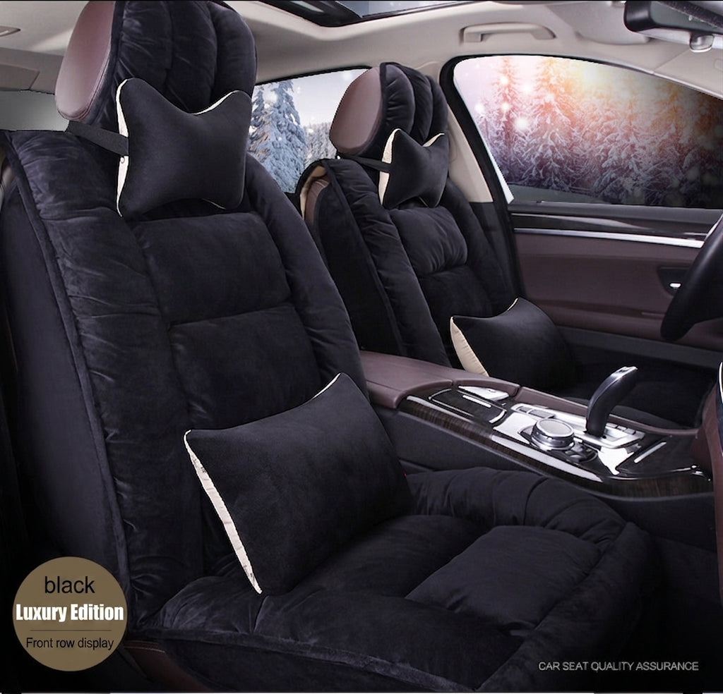 Winter short plush car seat cushion new winter car fleece seat cover universal down all-inclusive seat cushion wholesale