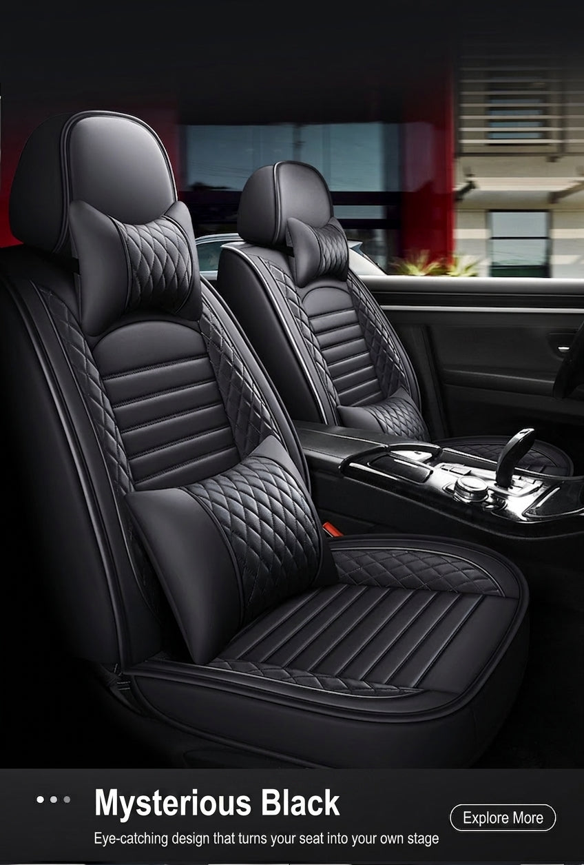 New all-season universal cartoon car seat cushion wholesale, premium feel, full leather, full coverage for small passenger car seat cushions