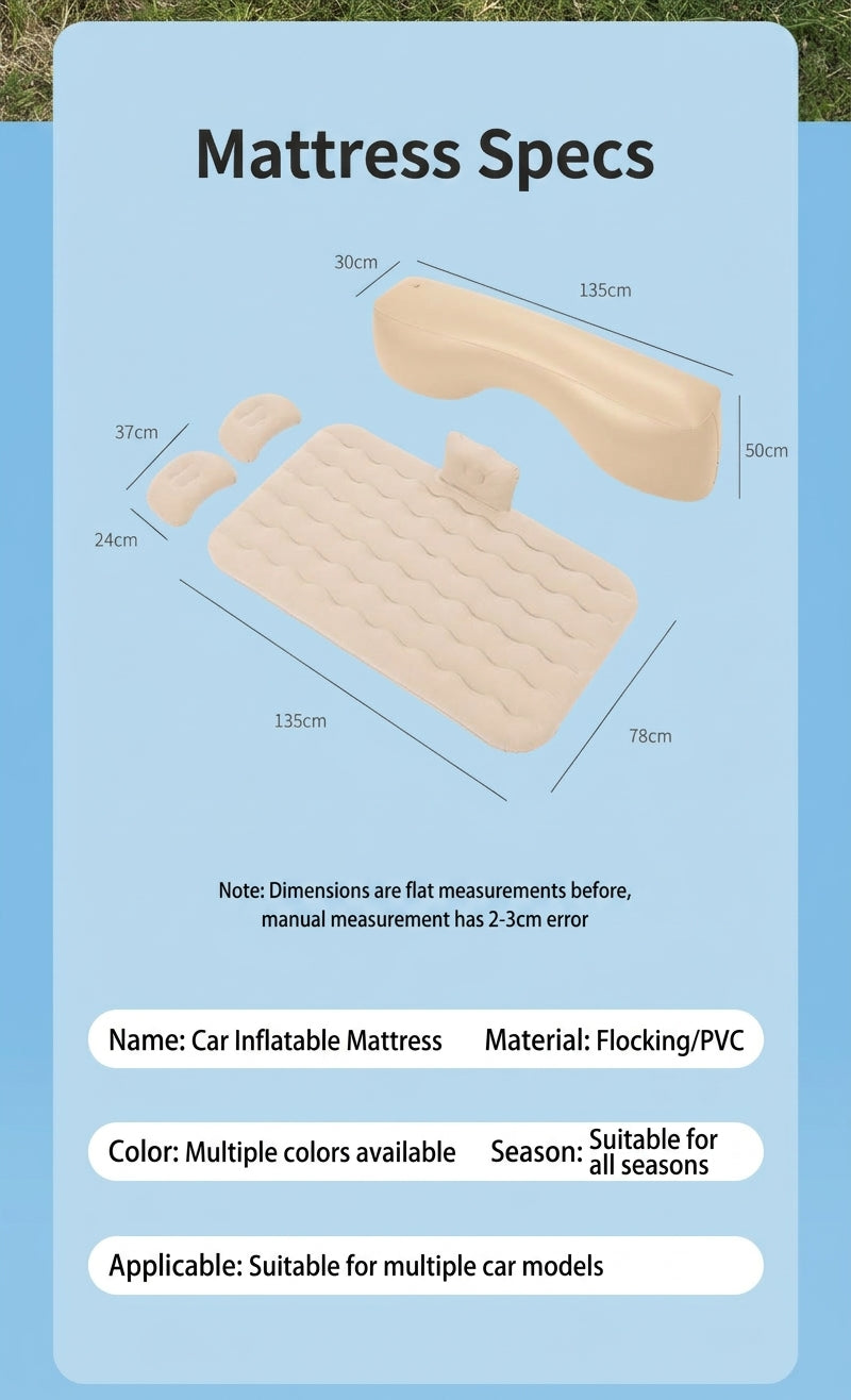 Car inflatable bed car rear sleeping pad mattress car sleeping artifact car rear rear seat folding travel bed