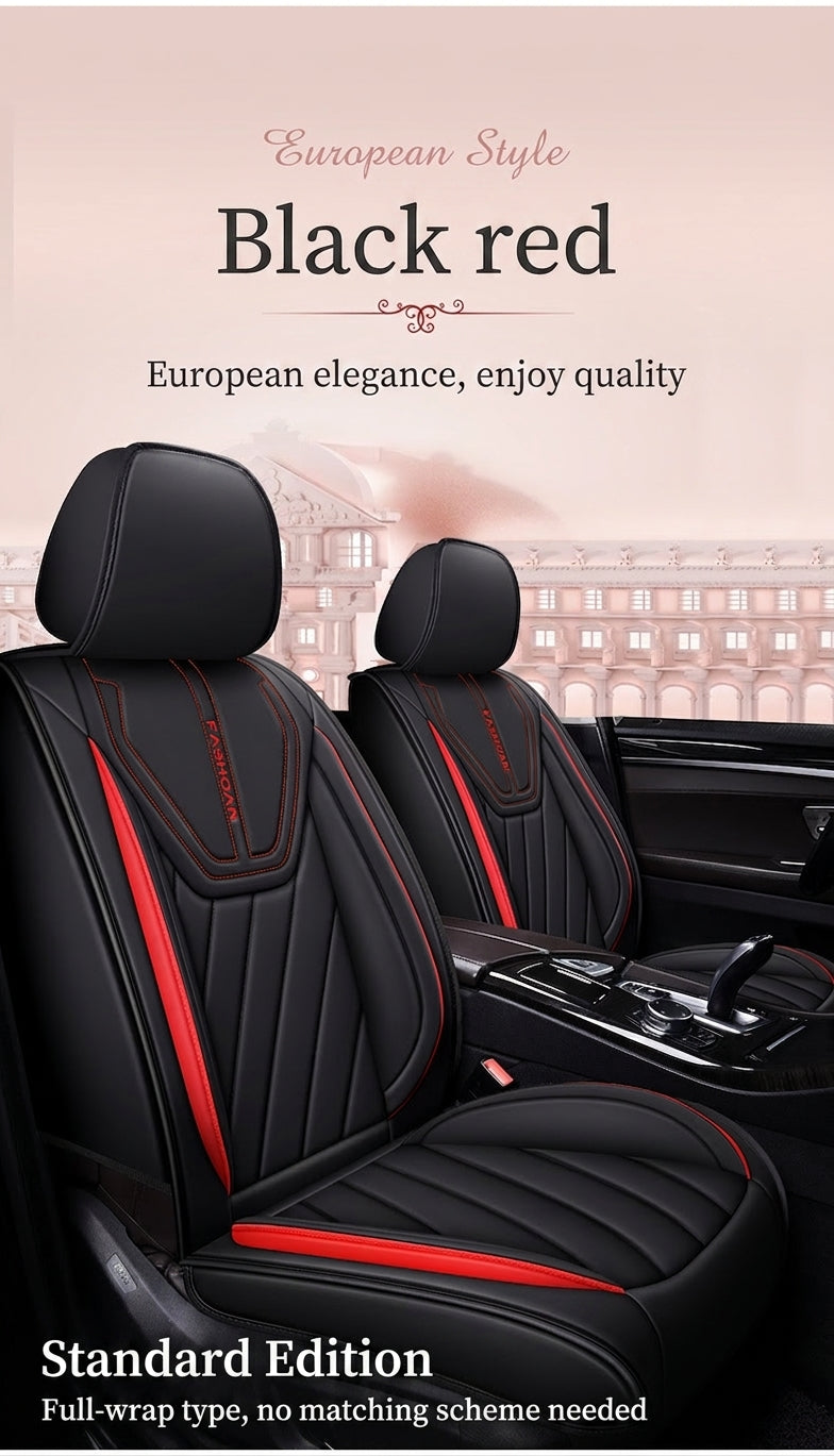 Universal four-season Nappa leather seat cover for car seat cushions, premium feel, anti-dirt, full coverage ventilation, breathable new seat cover
