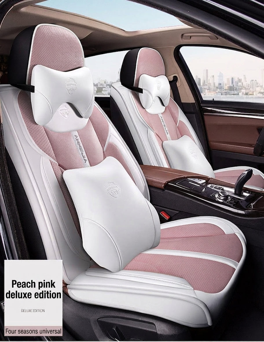 The new car seat cushion fully surrounds full pictorial cartoon cute four-season universal five-seat seat cover, directly supplied and shipped from the manufacturer