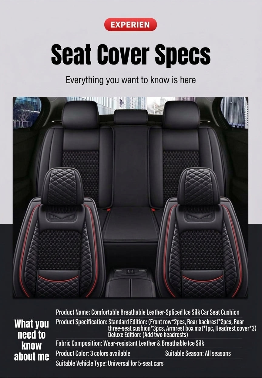 Cross-border foreign trade all-season dedicated seat cover full-coverage car seat cover leather seat cover summer ice silk seat cushion