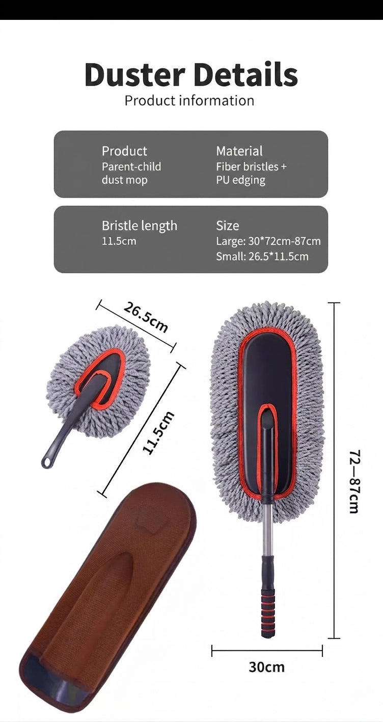Zhongheng car wash mop car dust duster brush sweeps dust with car wash mop and snow removal tools to wipe cars