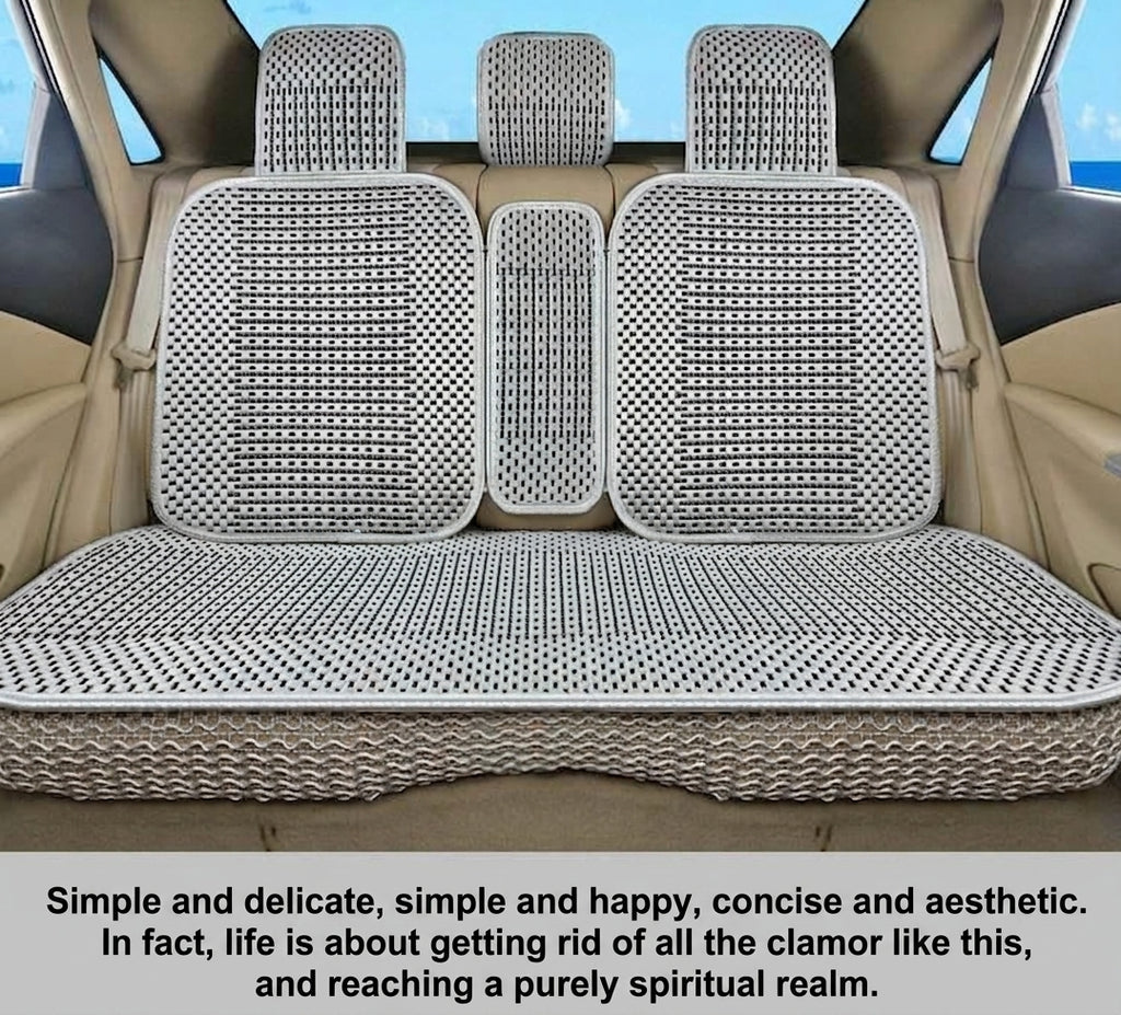 Summer Ice Silk car seat cushion, all-season universal breathable, summer-specific all-encompassing car seat cover, single-seat, five-seater, cross-border design