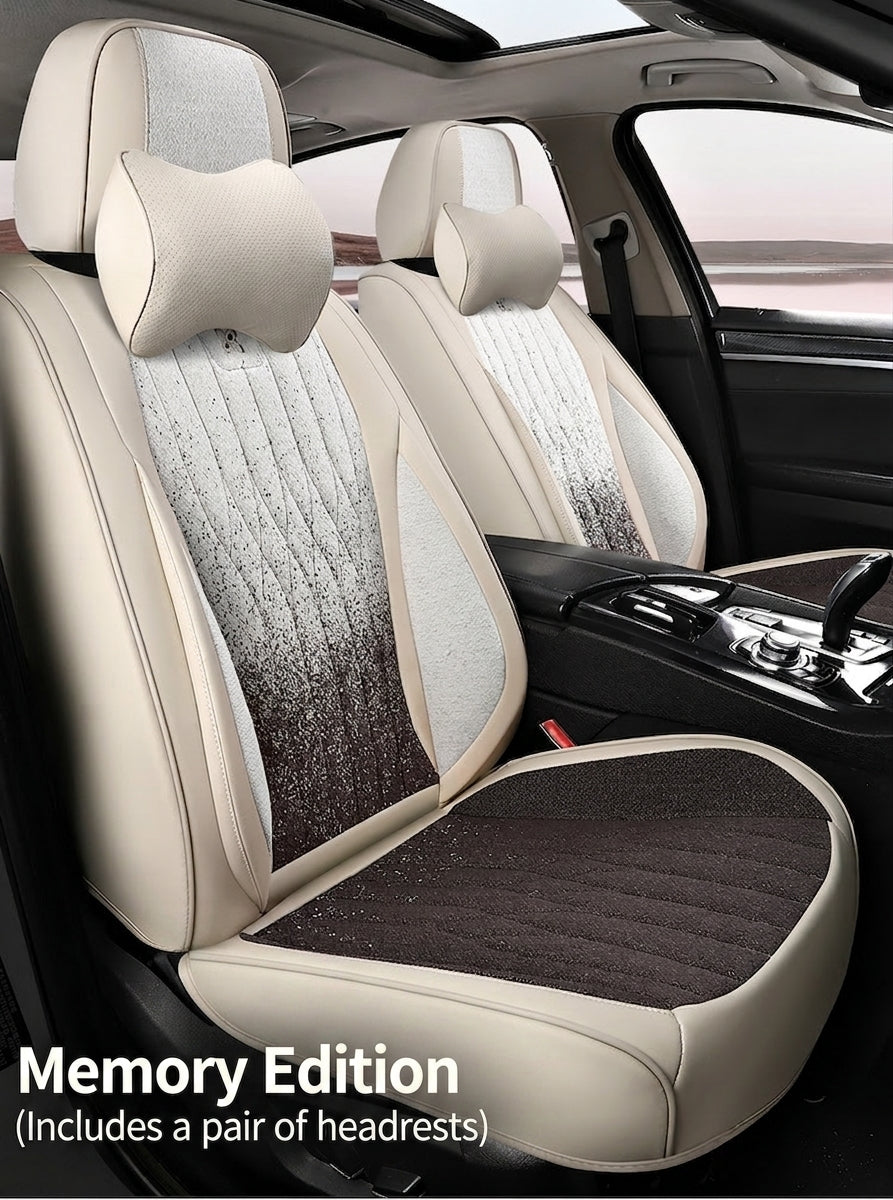 Car seat cushion linen fabric art all-inclusive all-season universal goddess seat cushion 2026 new model interior breathable seat cover wholesale