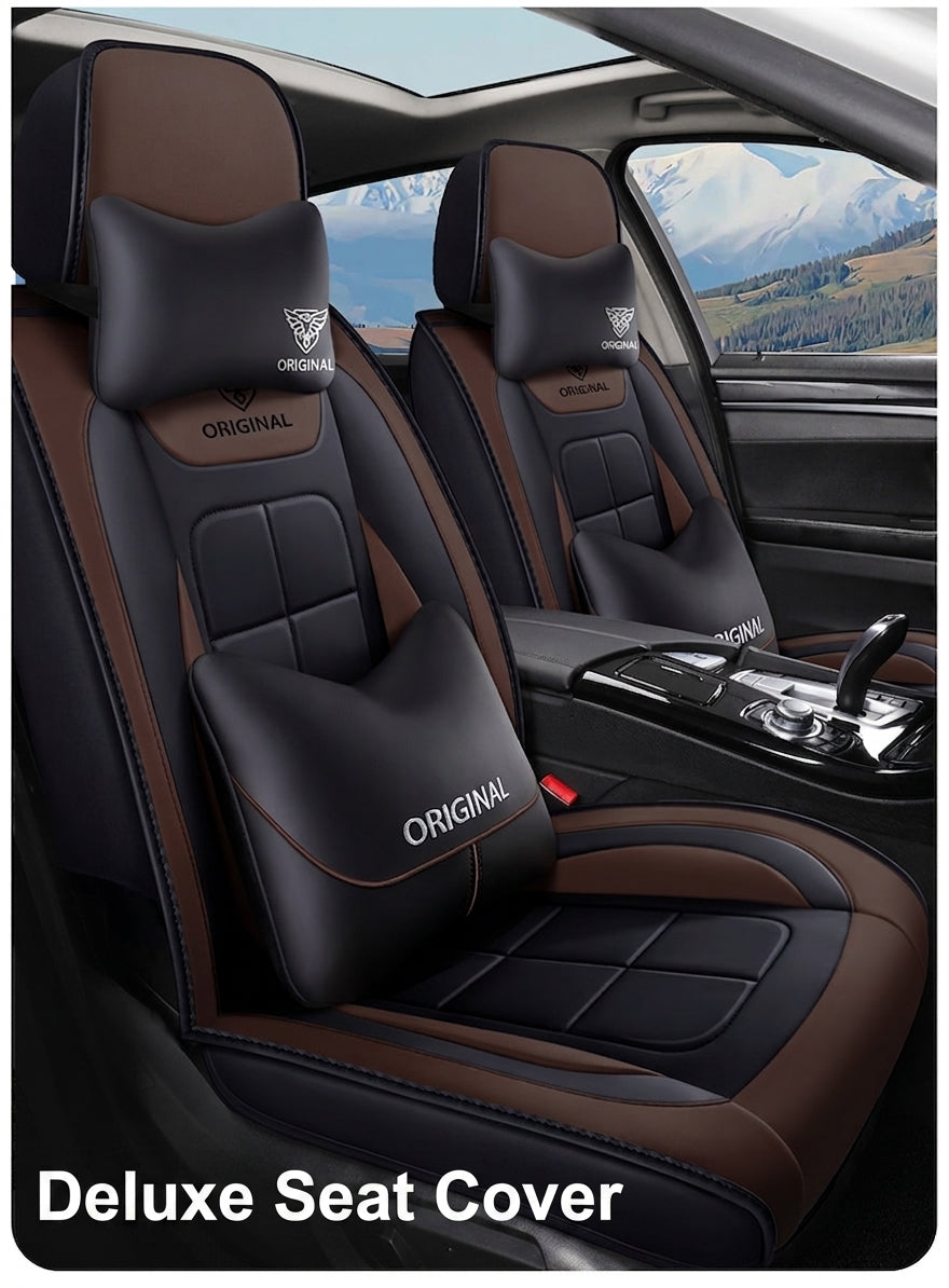 The five-seater car seat cushion is fully surrounded by the all-season universal leather seat cover, which is wear-resistant, dirt-resistant and breathable