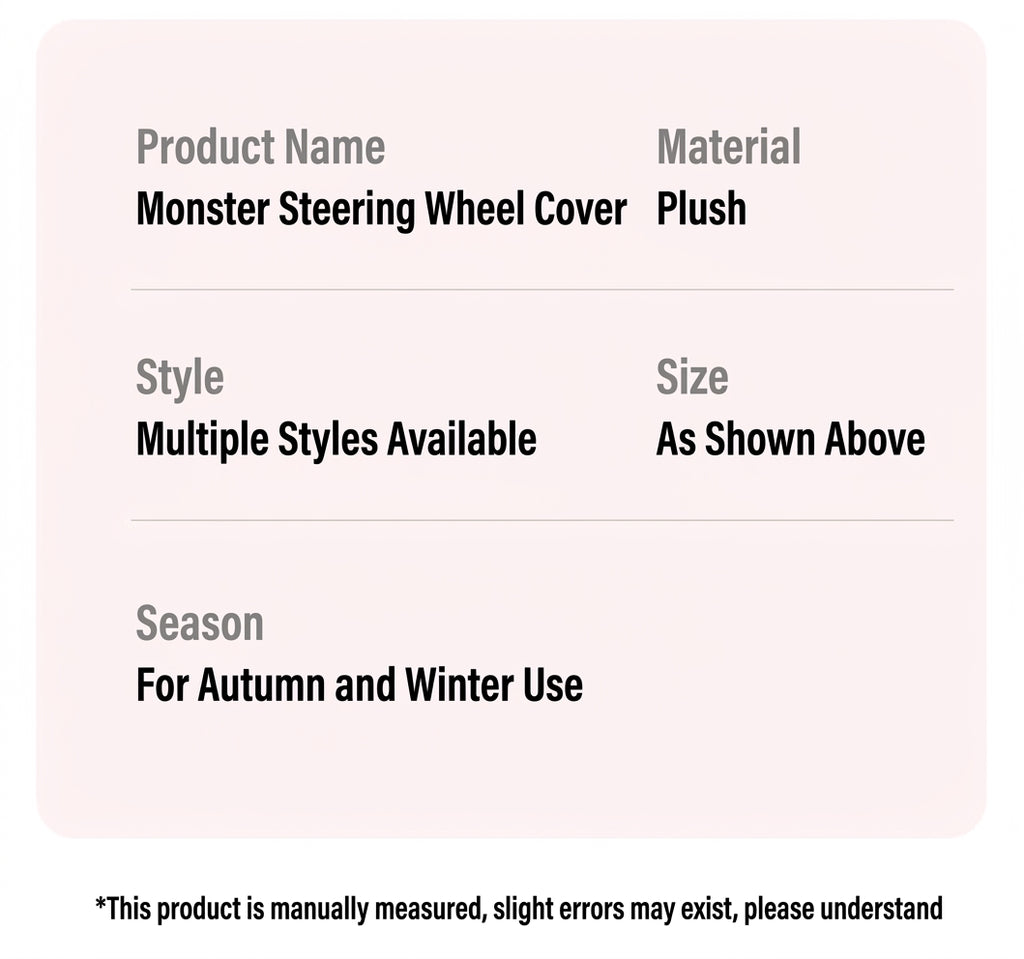 Winter plush steering wheel covers, 2024 new Monster non-slip warm all-season GM heated handlebar covers, women's version