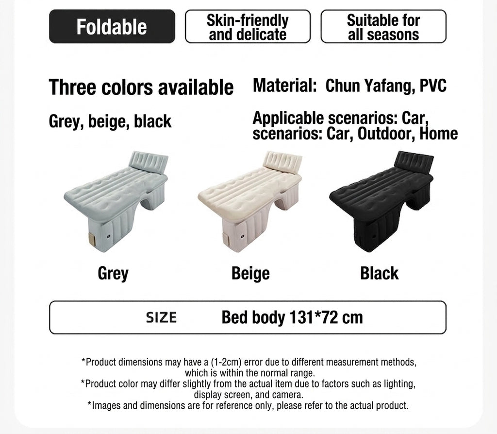 Car rear sleeping mat travel bed car air mat tram automatic charging and discharging portable electric belt leveling inflatable bed