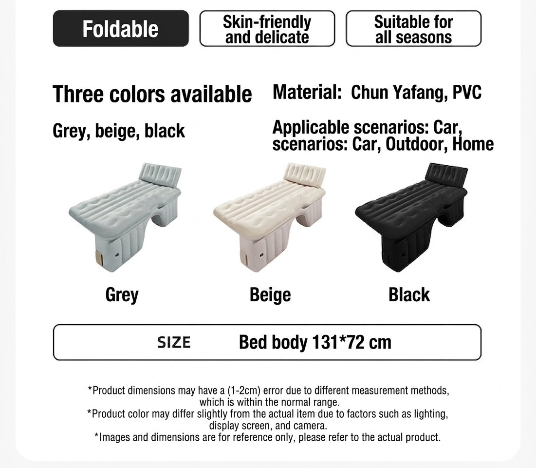 Car rear sleeping mat travel bed car air mat tram automatic charging and discharging portable electric belt leveling inflatable bed