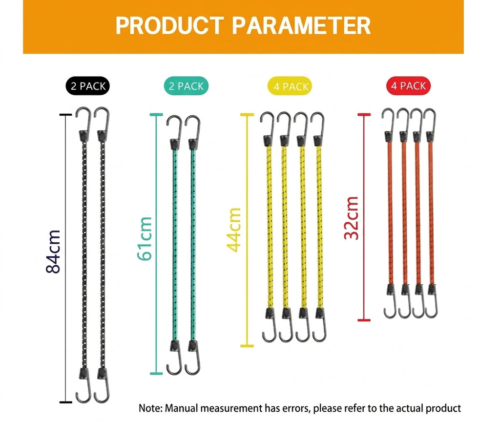 Cargo Strapping Ropes, Elastic Bungee Cords