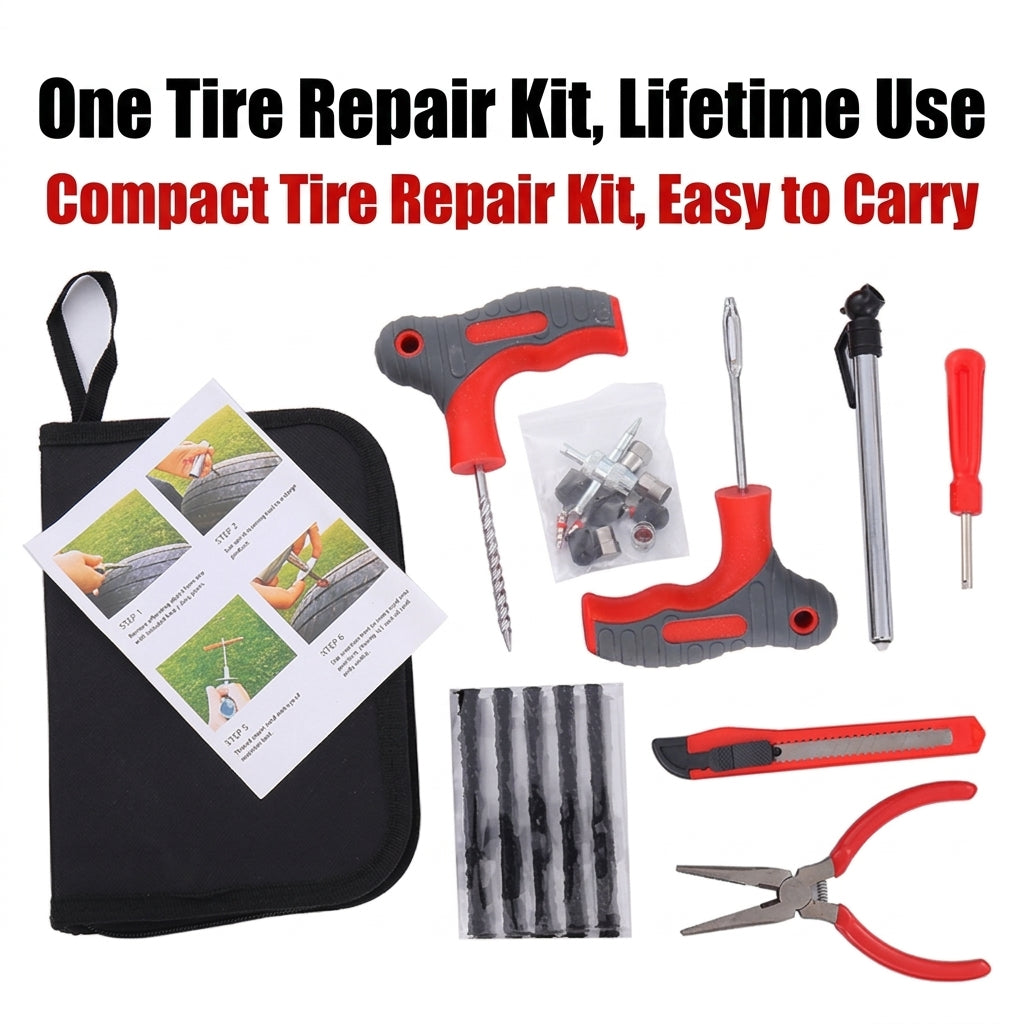 Tire Repair Tool Set - Universal Car & Motorcycle