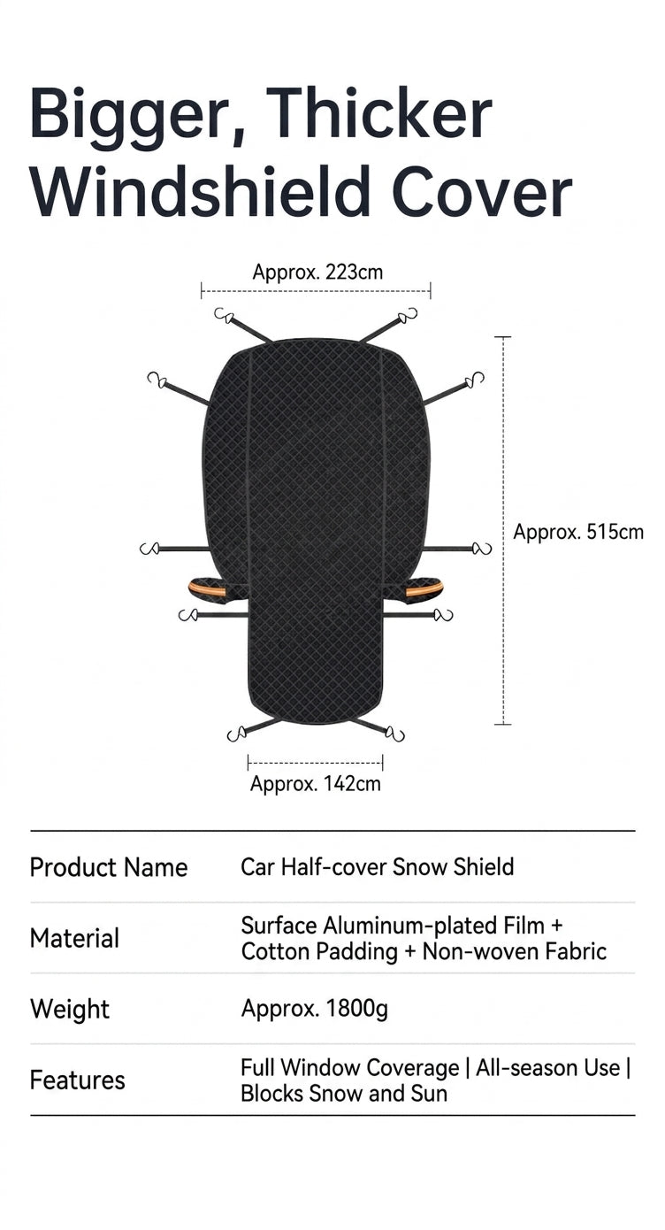 Car Snow Cover - Full Protection Winter Windshield