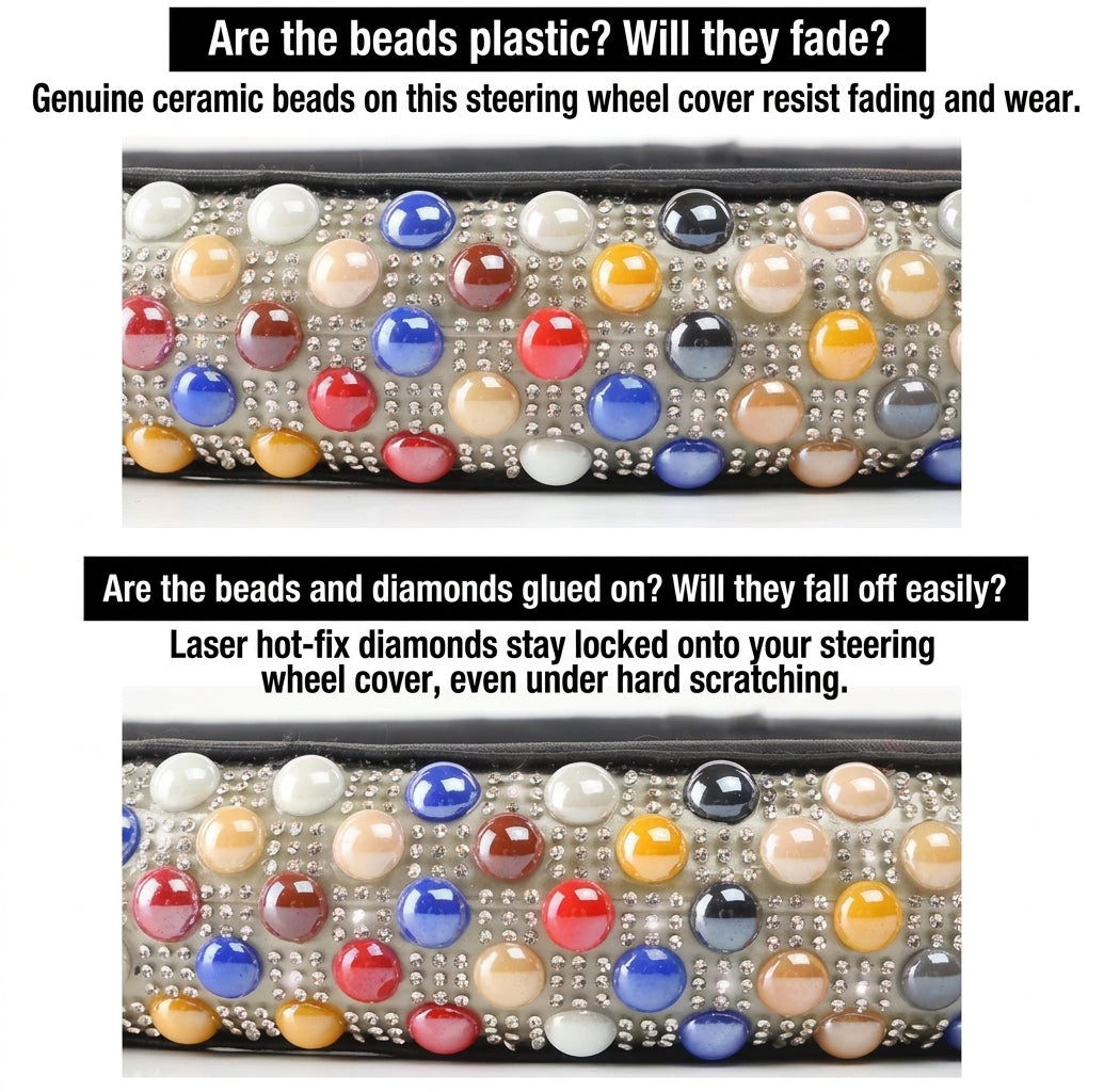 Steering Wheel Cover with Ceramic Ice Beads