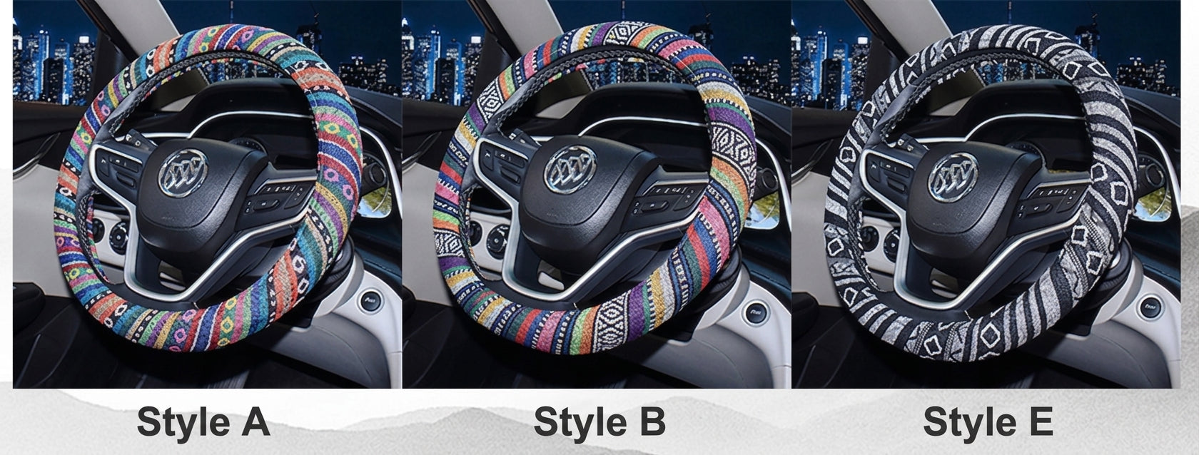 Steering wheel cover New national style old coarse cloth linen car steering wheel cover Personality trend car handle cover