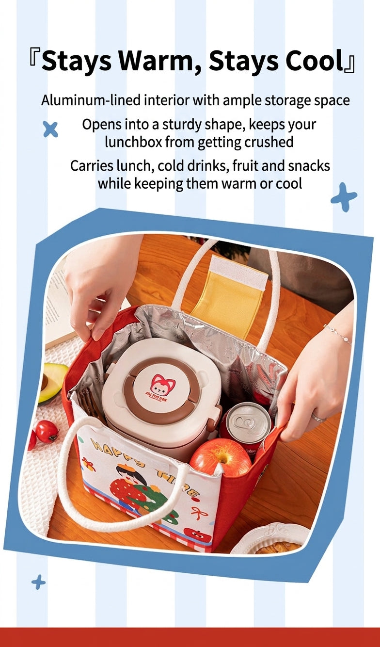 Lunch Box Bag, Large Capacity Handheld