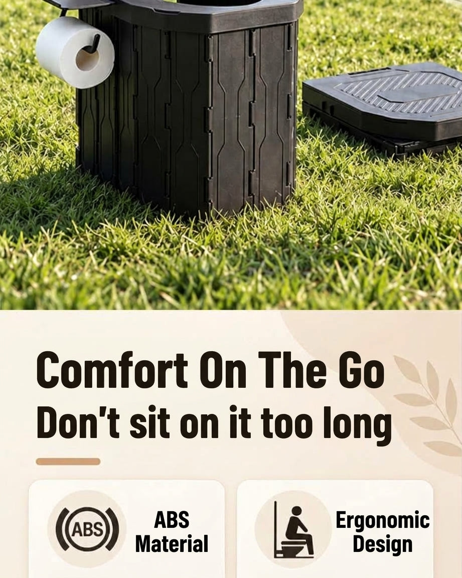 2026 New Widened and Raised Outdoor Folding Toilet Car Mobile Toilet Travel Camping Portable Toilet