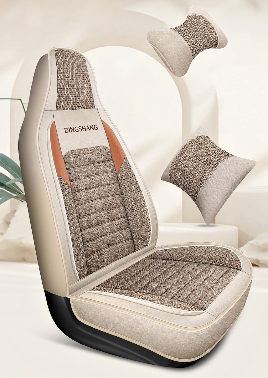 25 years new linen split head car seat cushion four seasons universal seat cover original piece drop shipping cross-border wholesale