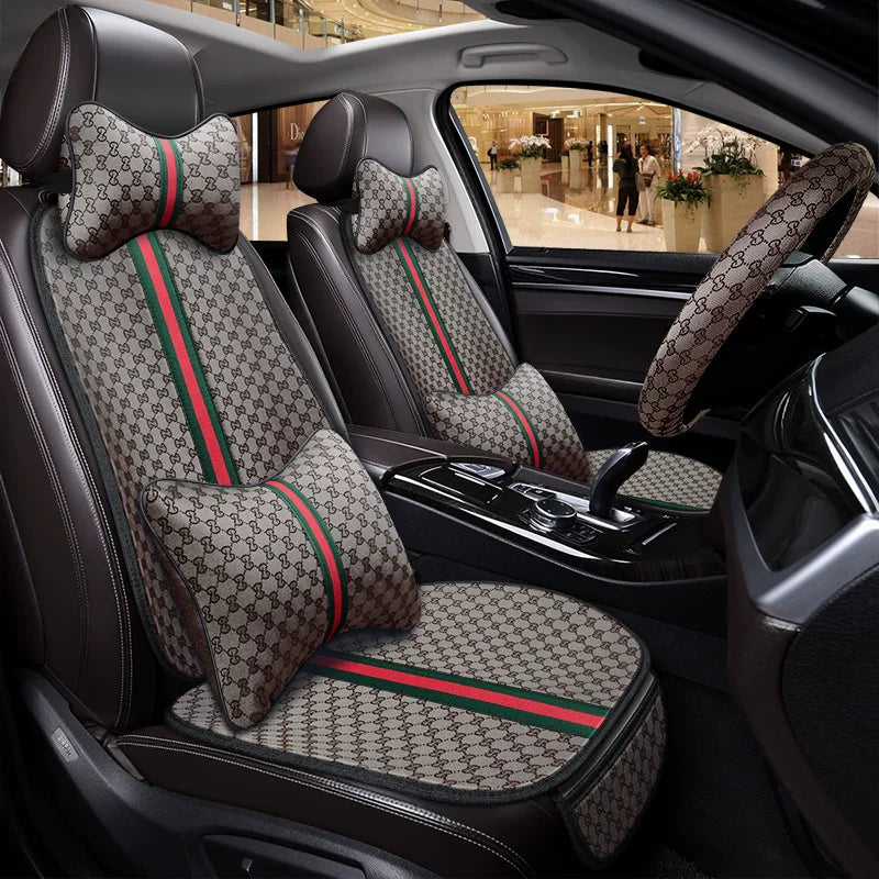 Car seat cushion all-season universal Kuqi three-piece set