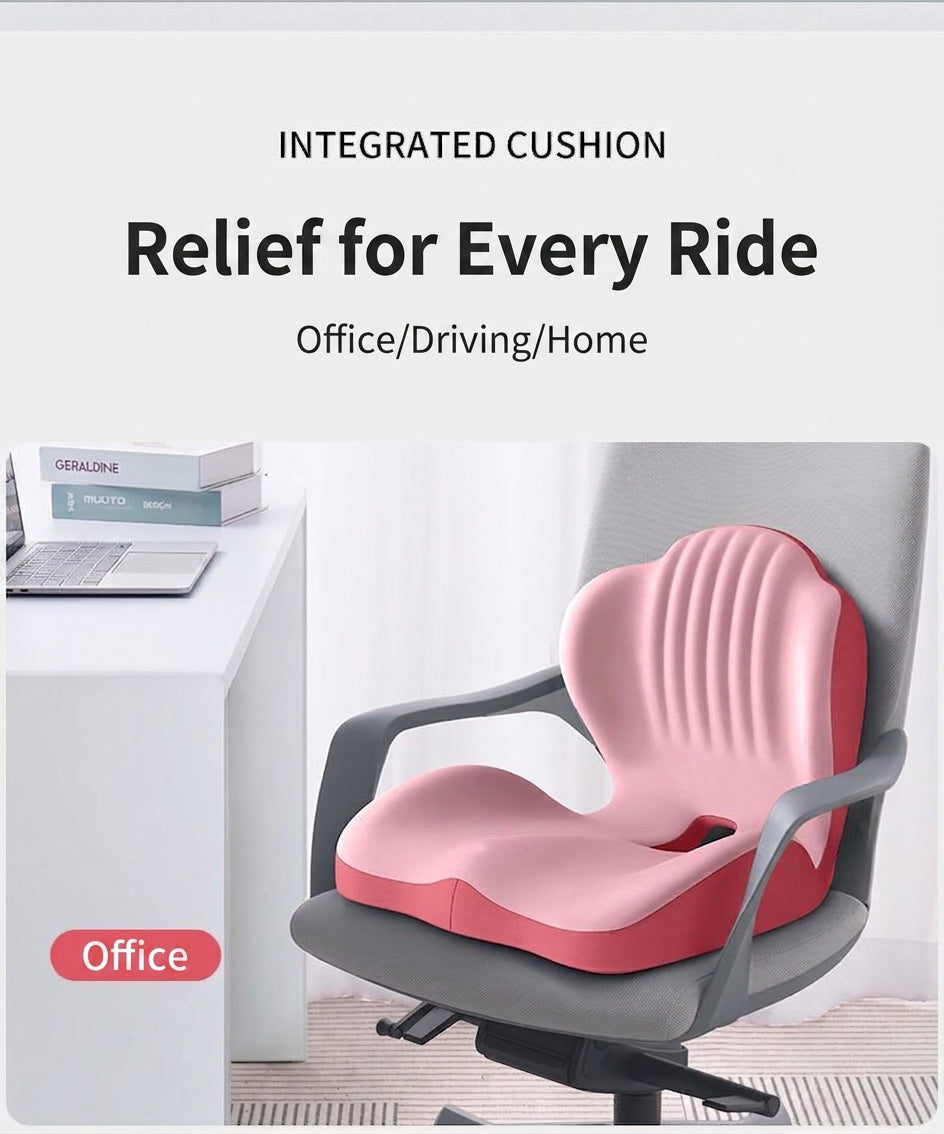 Memory foam lumbar support cushion, office prolonged sitting pressure-relief hip cushion, student chair support lumbar cushion, integrated cushion