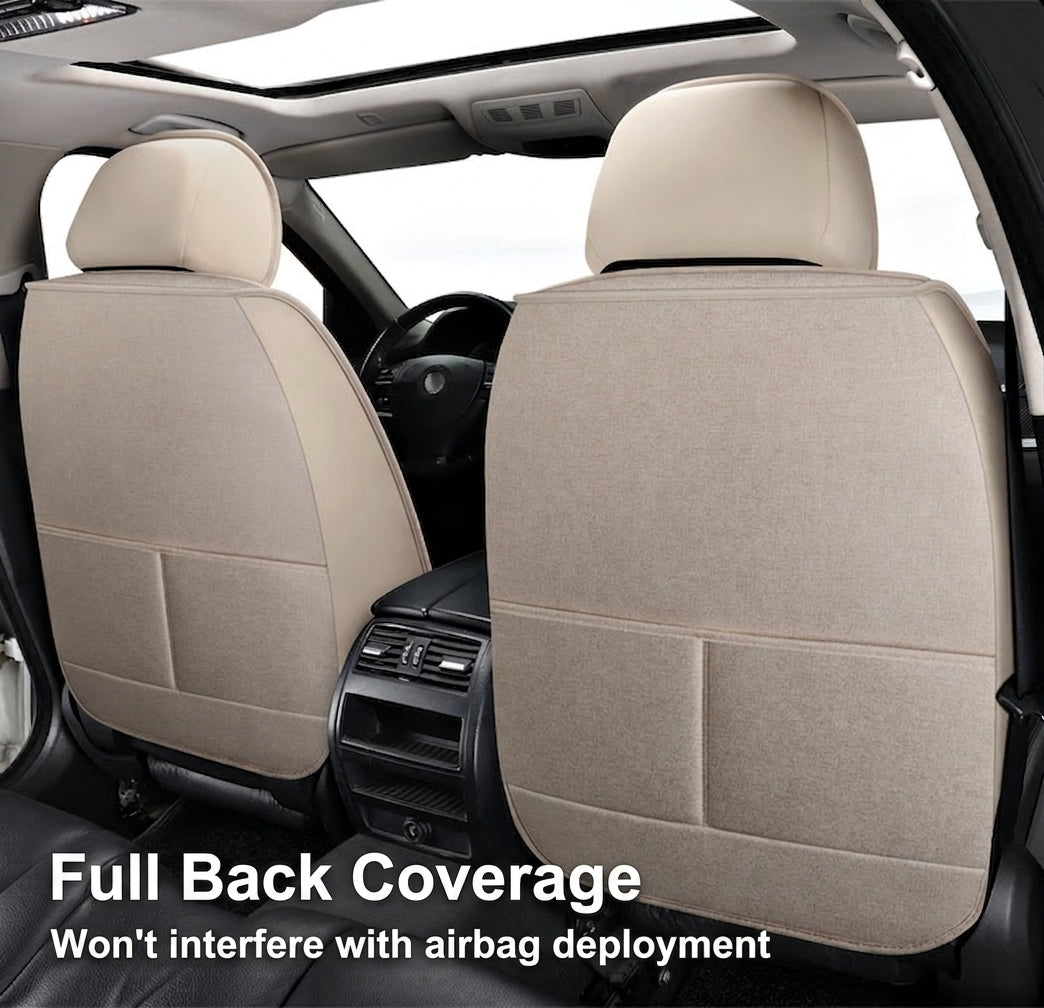 All-season universal full-coverage car seat covers, full-coverage spring and winter linen fabric art car covers, seat covers, and car cushion covers