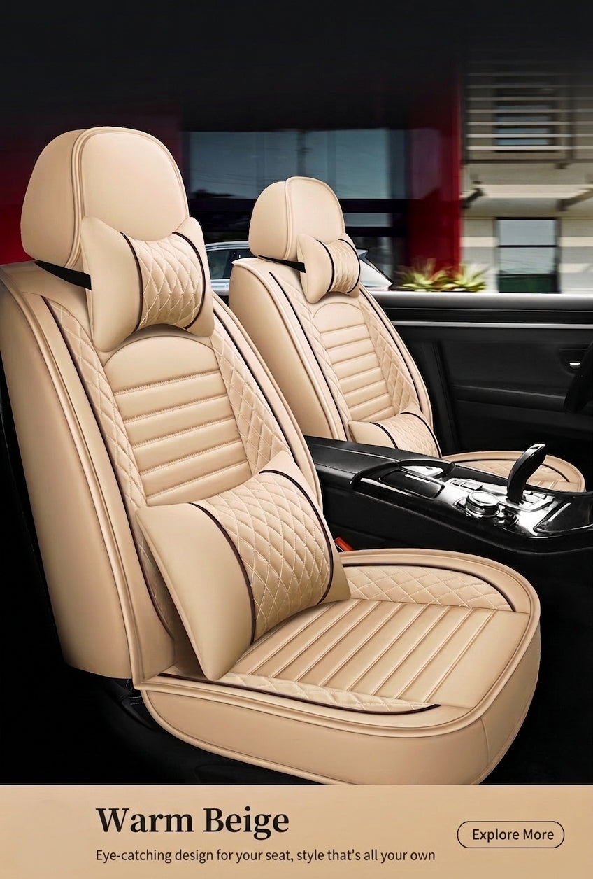 New all-season universal cartoon car seat cushion wholesale, premium feel, full leather, full coverage for small passenger car seat cushions