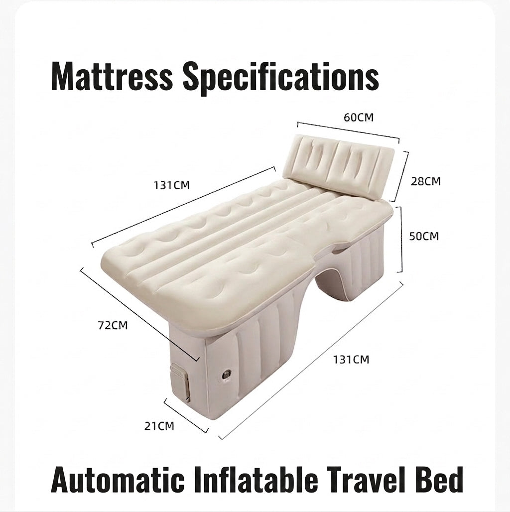 Car rear sleeping automatic travel mattress sedan air mattress car sleeping in the car portable intelligent AI car inflatable bed