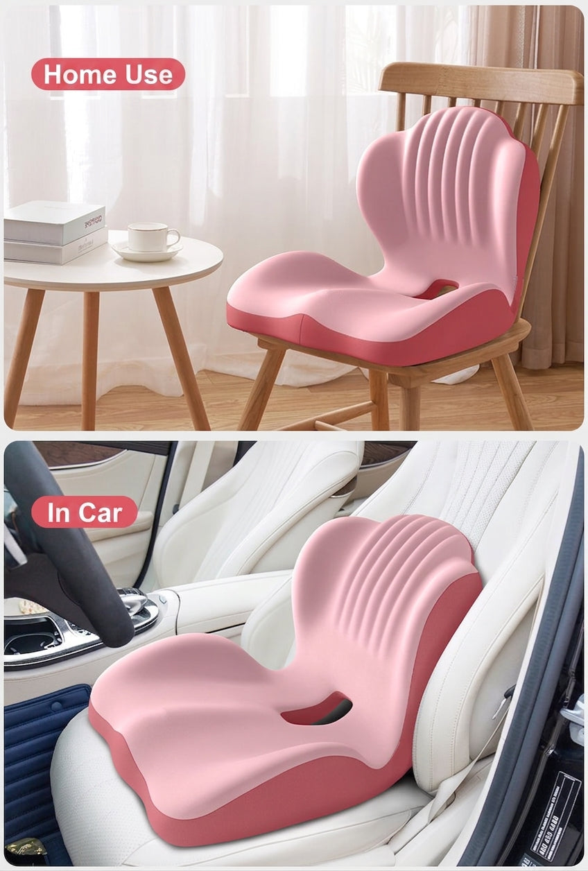 Memory foam lumbar support cushion, office prolonged sitting pressure-relief hip cushion, student chair support lumbar cushion, integrated cushion