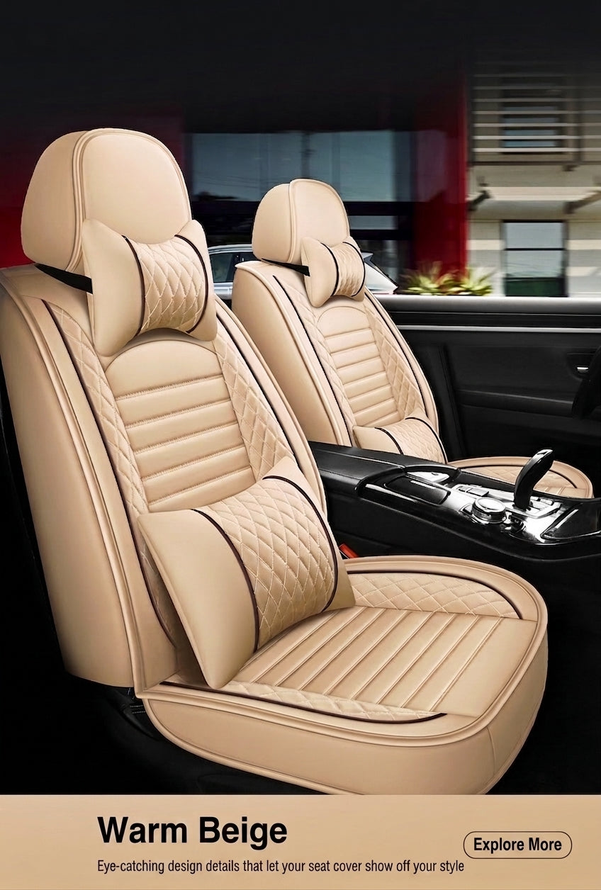 New all-season universal cartoon car seat cushion wholesale, premium feel, full leather, full coverage for small passenger car seat cushions