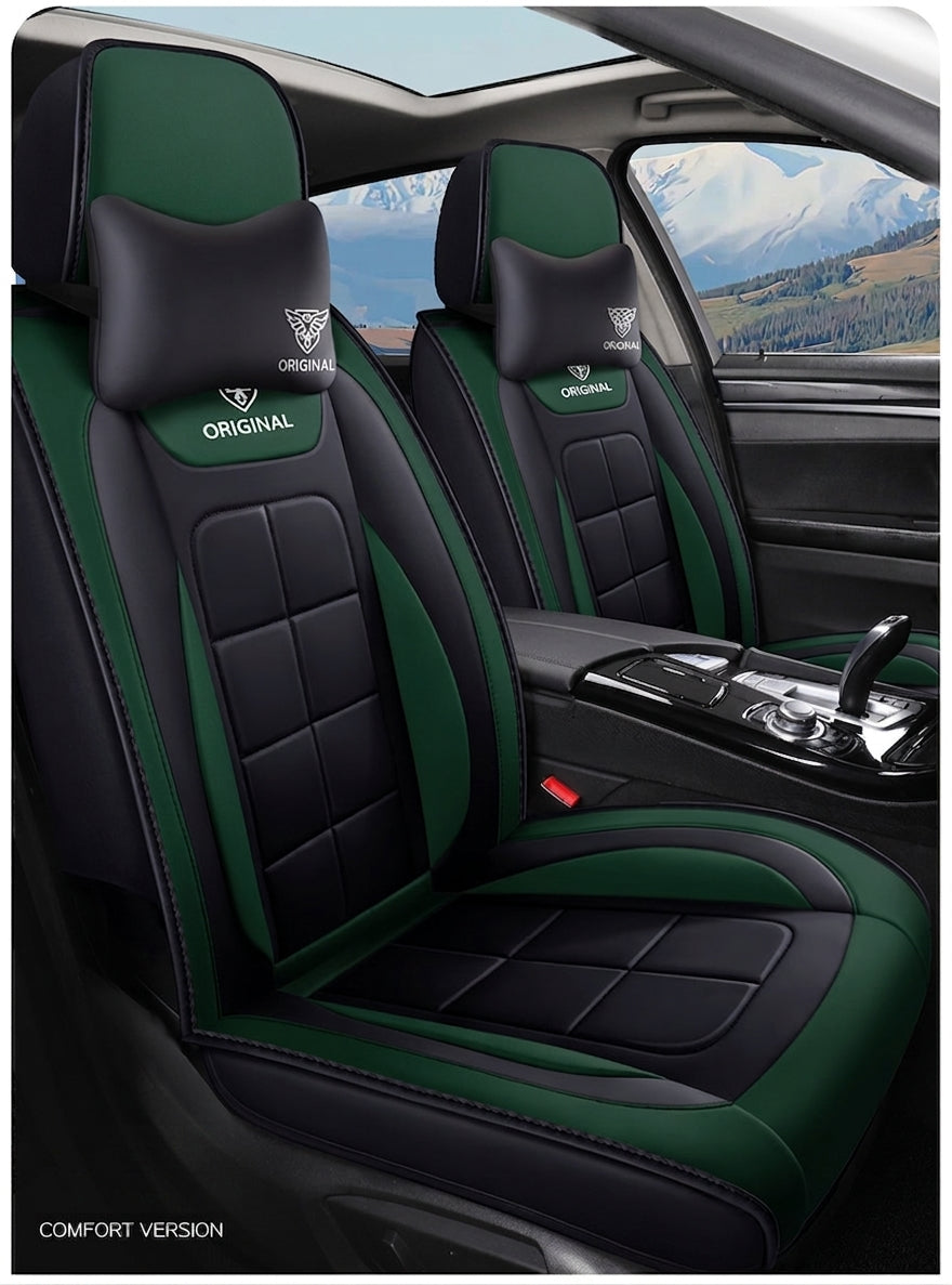 The five-seater car seat cushion is fully surrounded by the all-season universal leather seat cover, which is wear-resistant, dirt-resistant and breathable