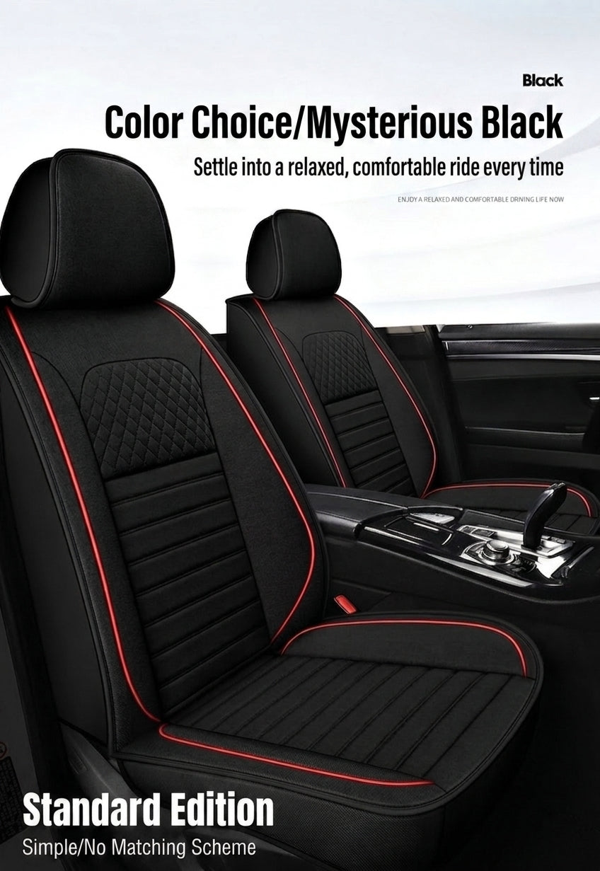 All-season universal full-coverage car seat covers, full-coverage spring and winter linen fabric art car covers, seat covers, and car cushion covers