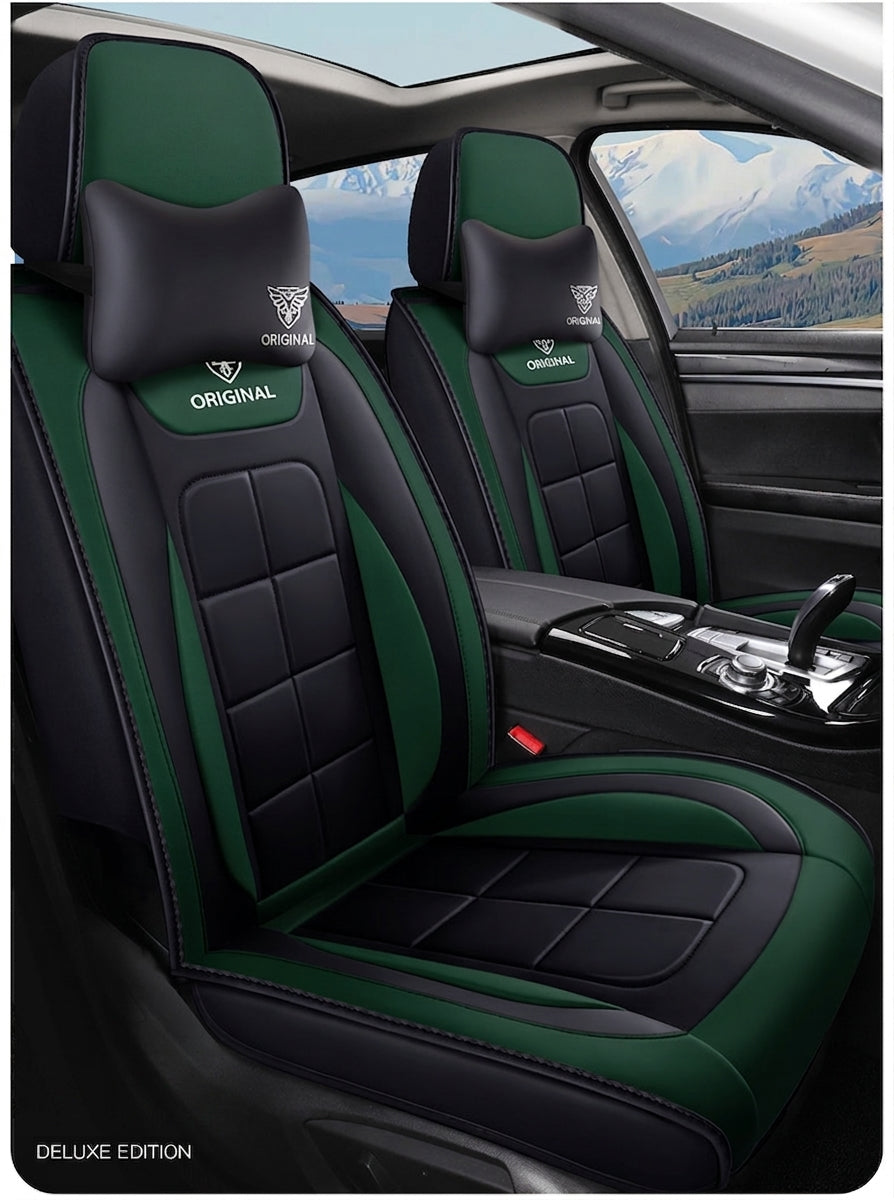 The five-seater car seat cushion is fully surrounded by the all-season universal leather seat cover, which is wear-resistant, dirt-resistant and breathable