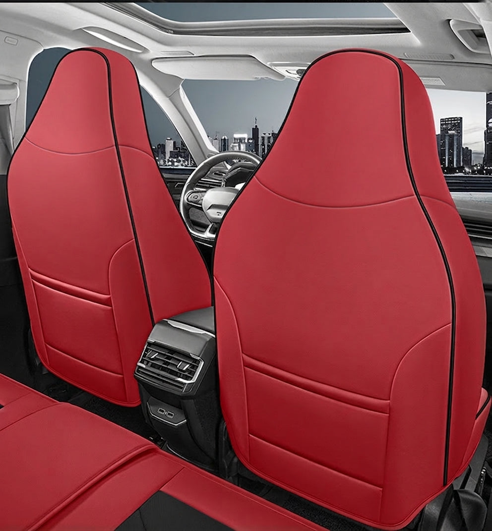 3D Nappa leather car full-coverage integrated headrest cover, all-season universal sports seat cover, leather seat cushion manufacturer wholesale