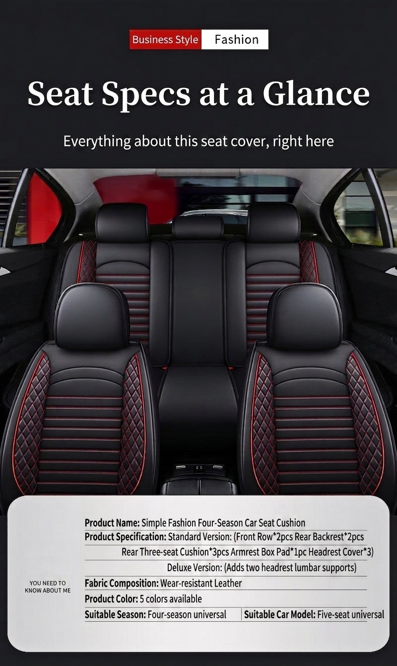 New all-season universal cartoon car seat cushion wholesale, premium feel, full leather, full coverage for small passenger car seat cushions