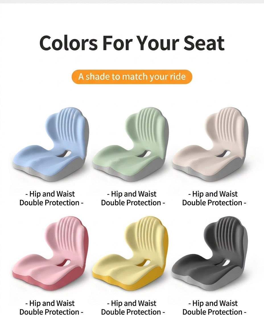 Memory foam lumbar support cushion, office prolonged sitting pressure-relief hip cushion, student chair support lumbar cushion, integrated cushion