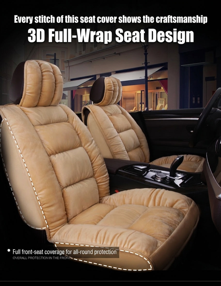 Winter short plush car seat cushion new winter car fleece seat cover universal down all-inclusive seat cushion wholesale