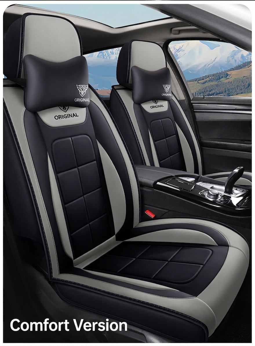 The five-seater car seat cushion is fully surrounded by the all-season universal leather seat cover, which is wear-resistant, dirt-resistant and breathable
